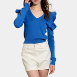 Women's Ruffle-Trim Sweater | Soft Polyester