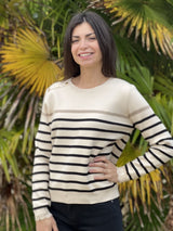 Women's Striped Sailor Sweater | Round Neck