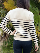 Women's Striped Sailor Sweater | Round Neck