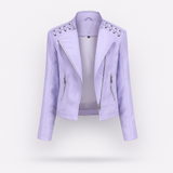 Women's Genuine Lambskin Leather Jacket | Concealed Zipper