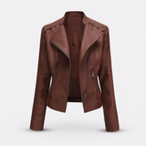 Women's Genuine Lambskin Leather Jacket | Concealed Zipper