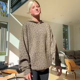 Leopard Print Hoodie For Unisex Casual Streetwear Style-MODAUTLET