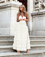 Vintage-Inspired Tulle Mesh Skirt with High Elastic Waist