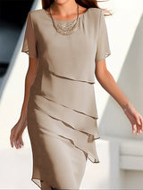 Elegant Flowing Layered Dress