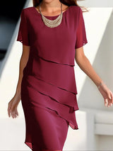 Elegant Flowing Layered Dress