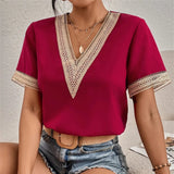 Elegant Crochet Trim Women's Blouse