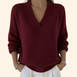 Soft V-Neck Women's Sweater | Elegant & Comfortable