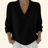 Soft V-Neck Women's Sweater | Elegant & Comfortable