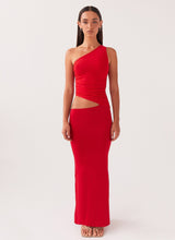 One-Shoulder Cut-Out Maxi Dress