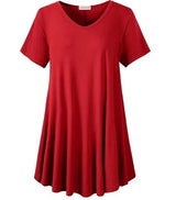 Plus Size Cotton Loose Fit Short Sleeve T-Shirt