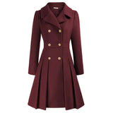 Women's Coat | Stylish A-line peacoat in wool