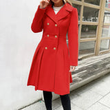 Women's Coat | Stylish A-line peacoat in wool