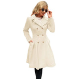 Women's Coat | Stylish A-line peacoat in wool