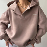 Oversized V-neck sweater for women