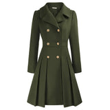 Women's Coat | Stylish A-line peacoat in wool