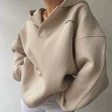 Oversized V-neck sweater for women