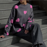 Knitted oversized sweater for women