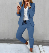 Women's Fitted blazer and comfortable drawstring pants