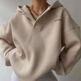 Oversized V-neck sweater for women