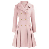 Women's Coat | Stylish A-line peacoat in wool