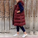 Long puffer jacket for women
