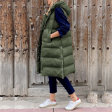 Long puffer jacket for women