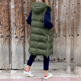 Long puffer jacket for women
