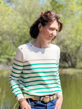 Women's Striped Sailor Sweater | Round Neck