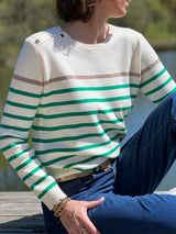 Women's Striped Sailor Sweater | Round Neck