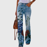 Floral Print Wide-Leg Pants