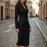 Elegant Long-Sleeved Women's Dress