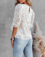 Puff sleeve chiffon shirt for Women