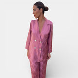 Women's Blazer and Wide Leg Trousers Set
