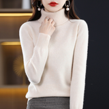 Luxury women's cashmere Winter turtleneck sweater - Elena