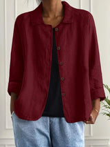 Lightweight Linen Jacket with Relaxed Fit and Elegant Everyday Style