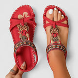 Women's Orthopedic Sandals with Arch Support, Decorative Straps, and Cushioned Insole