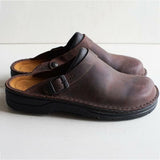 Comfortable Leather Slip-On Clogs - Elegant and Durable