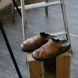 Comfortable Leather Slip-On Clogs - Elegant and Durable