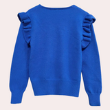 Women's Ruffle-Trim Sweater | Soft Polyester