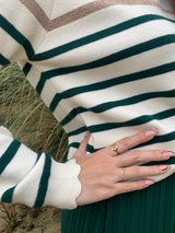 Women's Striped Sailor Sweater | Round Neck