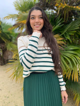 Women's Striped Sailor Sweater | Round Neck