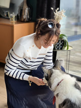 Women's Striped Sailor Sweater | Round Neck