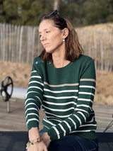 Women's Striped Sailor Sweater | Round Neck