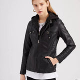 Sporty jacket made from eco-leather