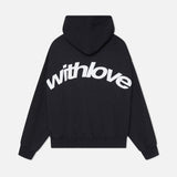 Oversized Hoodie with 'With Love' Print