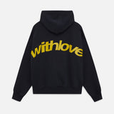 Oversized Hoodie with 'With Love' Print