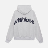 Oversized Hoodie with 'With Love' Print