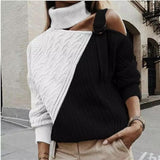 Short sweater with turtleneck