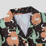 Highland Cow Cactus Women's Pajama Set