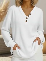 Warm Waffle Knit Women's Sweater | Comfort & Softness